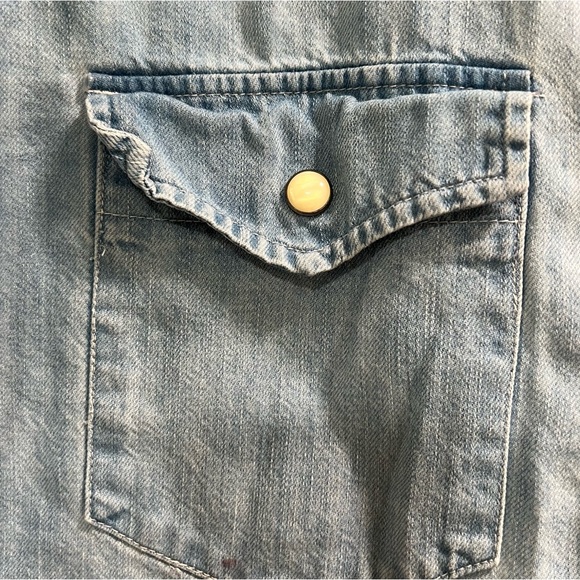 A&F Mens Chambray Button down Shirt, S - Picture 2 of 6